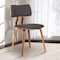 Armen Living Jaguar Mid-Century Dining Chair in Walnut Wood and Charcoal Fabric LCJASIWACH - alternate 1